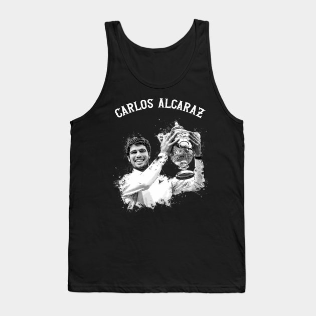 Carlos Alcaraz Winning Trophy Tank Top by Yopi